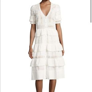 LoveShackFancy Rebecca eyelet ruffle dress